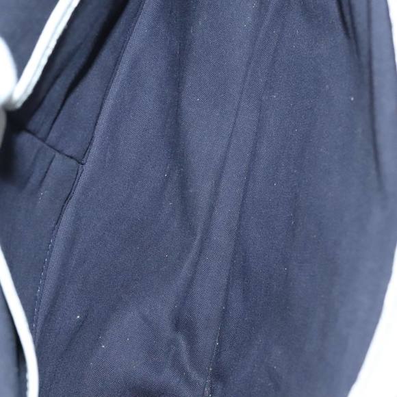 BURBERRY Rope handle Hand Bag Canvas Leather White Blue Silver Auth 92982 - Picture 12 of 16